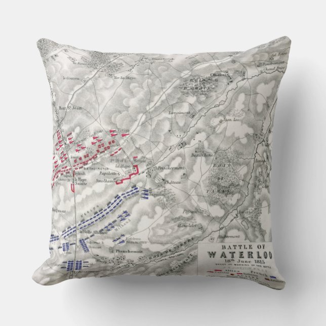 Strid av Waterloo, 18th Juni 1815, lakan 1st Kudde (Framsida)