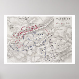 Strid av Waterloo, 18th Juni 1815, lakan 2nd, Cri Poster