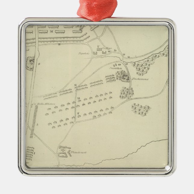 Strid av Waterloo i Belgien Julgransprydnad Metall (Framsidan)