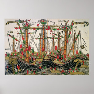 Strid av Zonchio, 1499 Poster