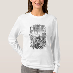 Strid mellan engelska och franskriddare t shirt