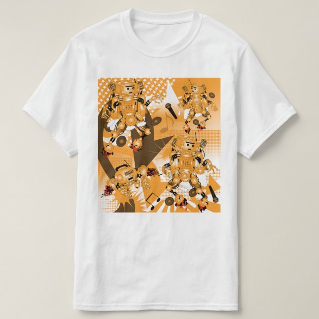 strid mellan Hiphop-robotar  T Shirt (Design framsida)