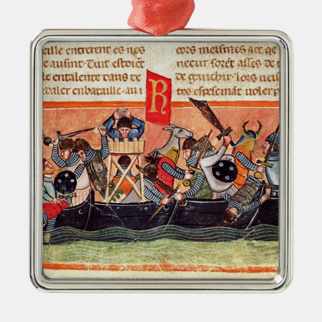 Strid mellan Romans och Gauls Julgransprydnad Metall (Framsidan)