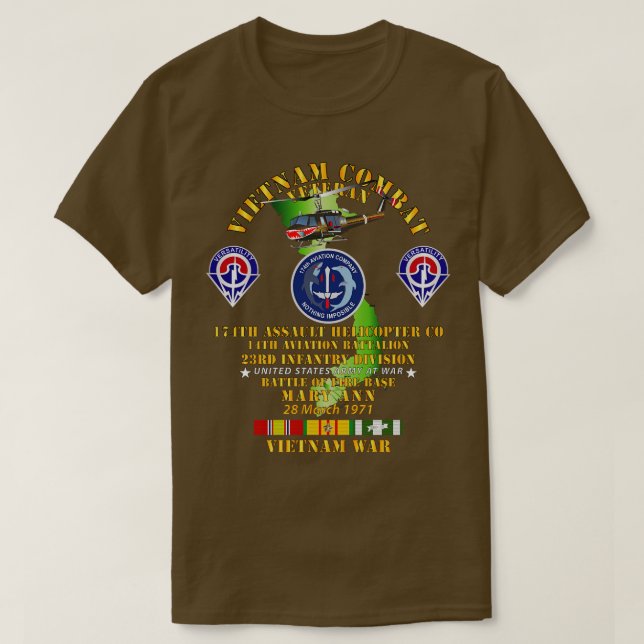 Strid mot FSB Mary Ann 174th AHC 14th AVN Bn 23:e T Shirt (Design framsida)