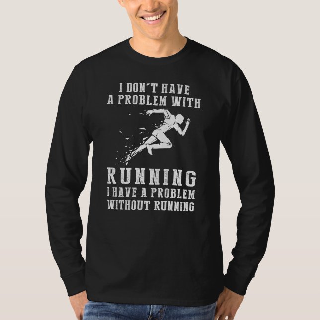 Strid och sjömil: Bygg Springa med Runhum T Shirt (Framsida)