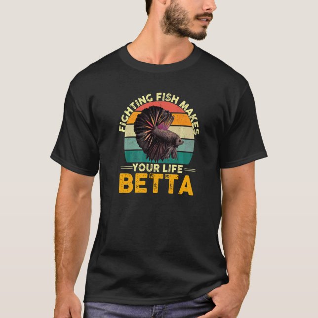 Stridande fisk gör ditt liv bättre   t shirt (Framsida)