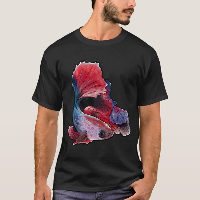 Stridande Koi-fisk T Shirt (Framsida)