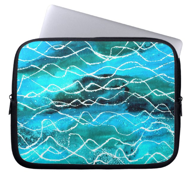 Stridande Laptop sleeve i Bright Turcos (Framsidan)