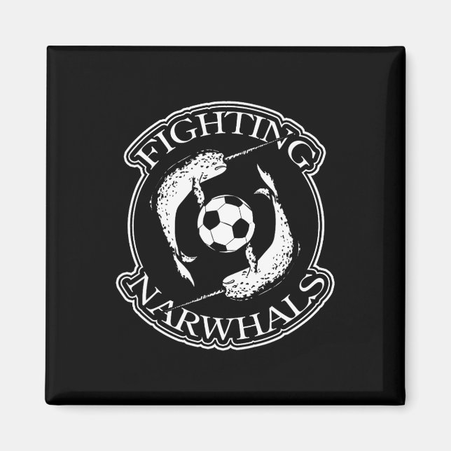 Stridande Narvaler Fotboll  Magnet (Framsidan)