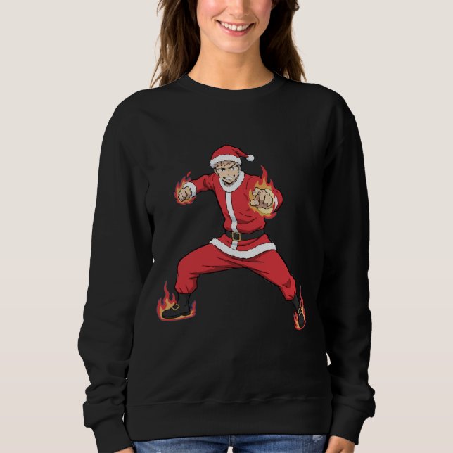 Stridande Tomte Anime Stil Tröja - Chri (Framsida)