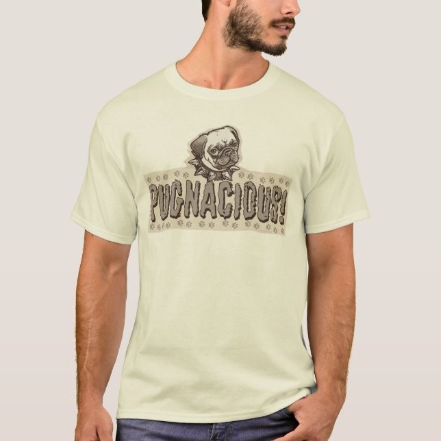 Stridbar mops vid Mudge studior T-shirt (Framsida)