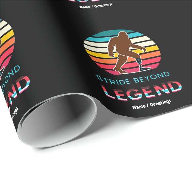Stride Beyond Legend Sasquatch Amputee Vintage  Presentpapper (Rullad Hörn)