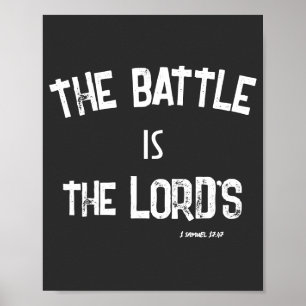Striden är Herren KJV Bible Verse Quote Poster