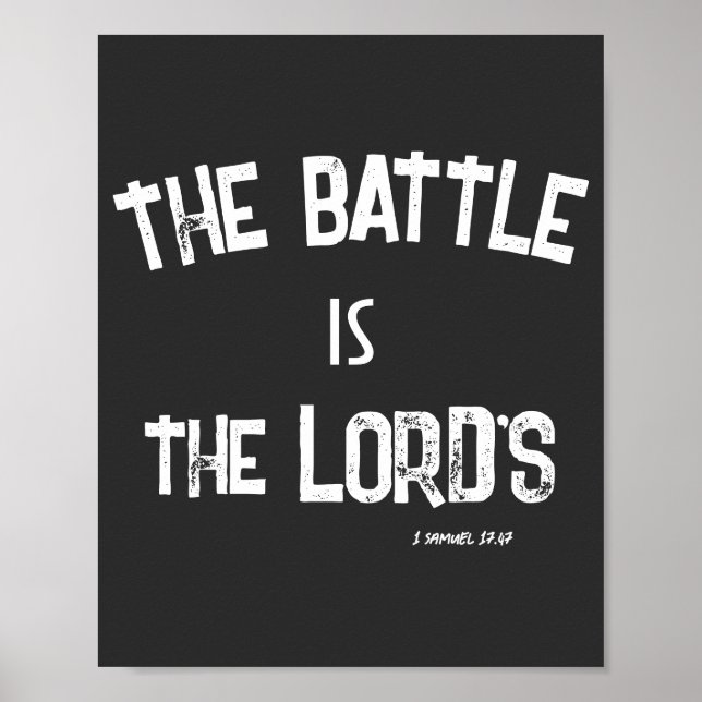Striden är Herren KJV Bible Verse Quote Poster (Framsidan)