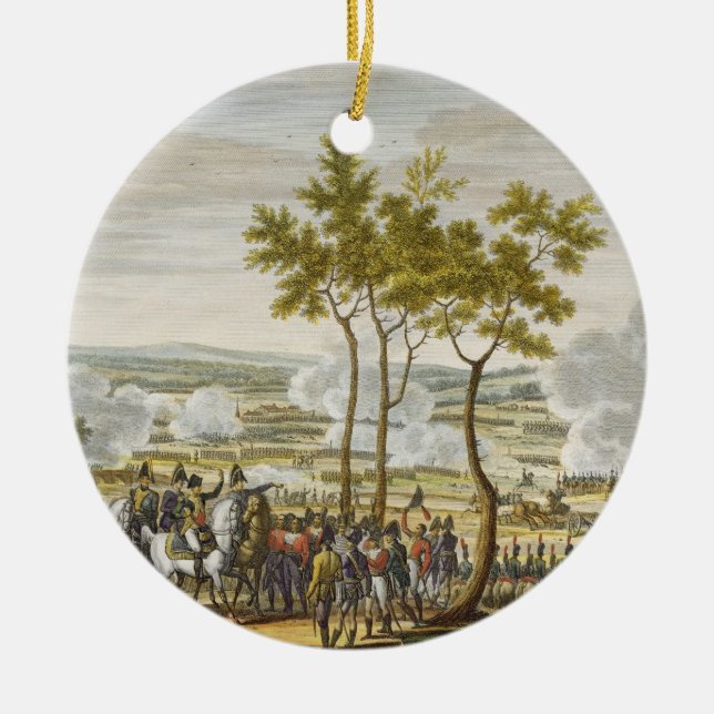 Striden av Abensberg, 20 April 1809, inristat b Julgransprydnad Keramik (Framsidan)