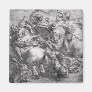 Striden av Anghiari efter Leonardo Da Vinci Magnet