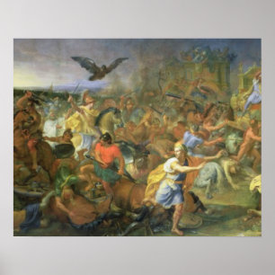 Striden av Arbela (eller Gaugamela) 331 BC, c.1673 Poster