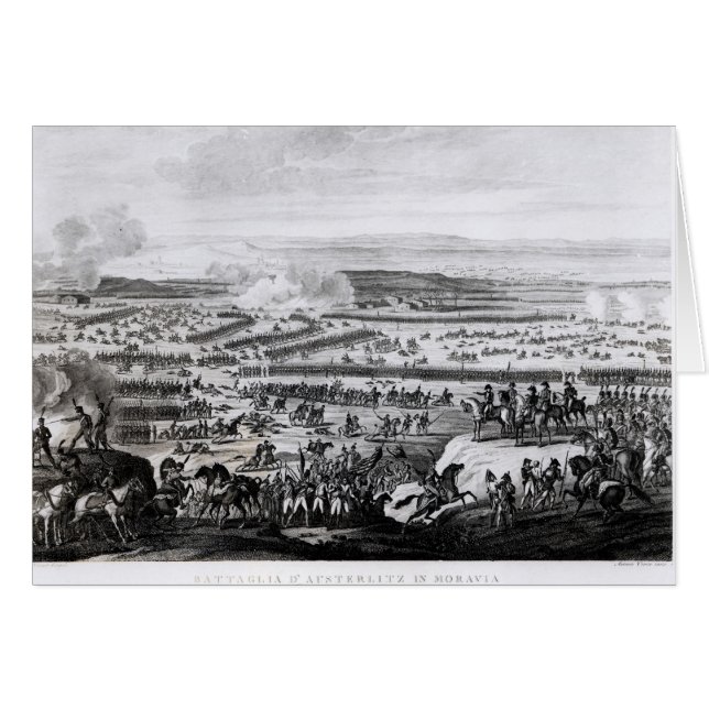 Striden av Austerlitz i Moravia Hälsningskort (Framsidan Horizontal)