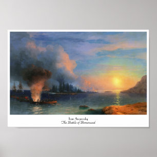 Striden av Bomarsund Ivan Aivazovsky sjölandskap Poster