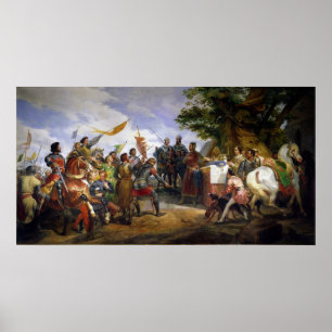 Striden av Bouvines, 27th Juli 1214, 1827 Poster