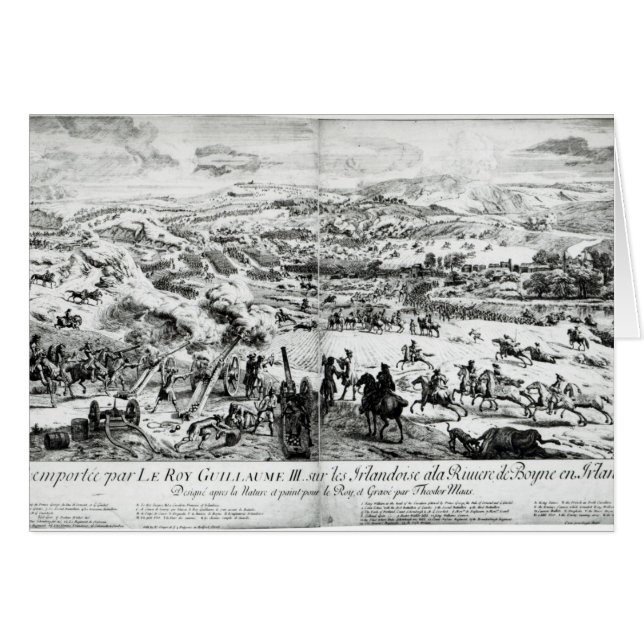 Striden av Boynen, c.1690 Hälsningskort (Framsidan Horizontal)