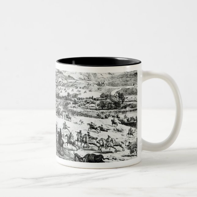 Striden av Boynen, c.1690 Två-Tonad Mugg (Höger)