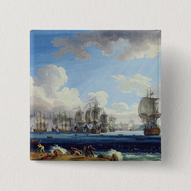 Striden av Chesma på 5th Juli 1770 Knapp (Framsida)