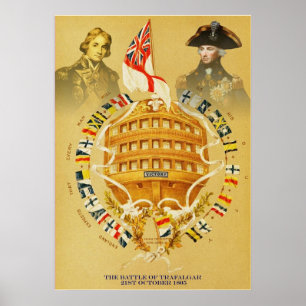 Striden av Collage för konst för Trafalgar Poster