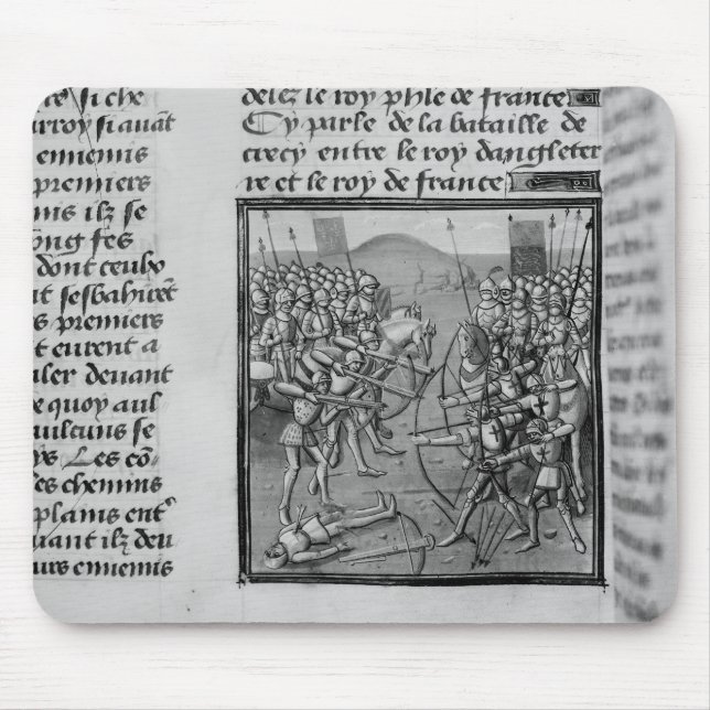 Striden av Crecy i 1346 Musmatta (Framsidan)