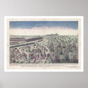 Striden av det Yorktown trycket 1781 Poster