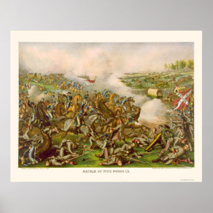 Striden av fem dela sig, VA 1865 Poster
