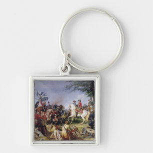 Striden av Fontenoy, 11th maj 1745, 1828 Fyrkantig Silverfärgad Nyckelring