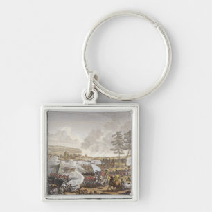 Striden av Friedland, 14 Juni 1807 som by inristas Fyrkantig Silverfärgad Nyckelring