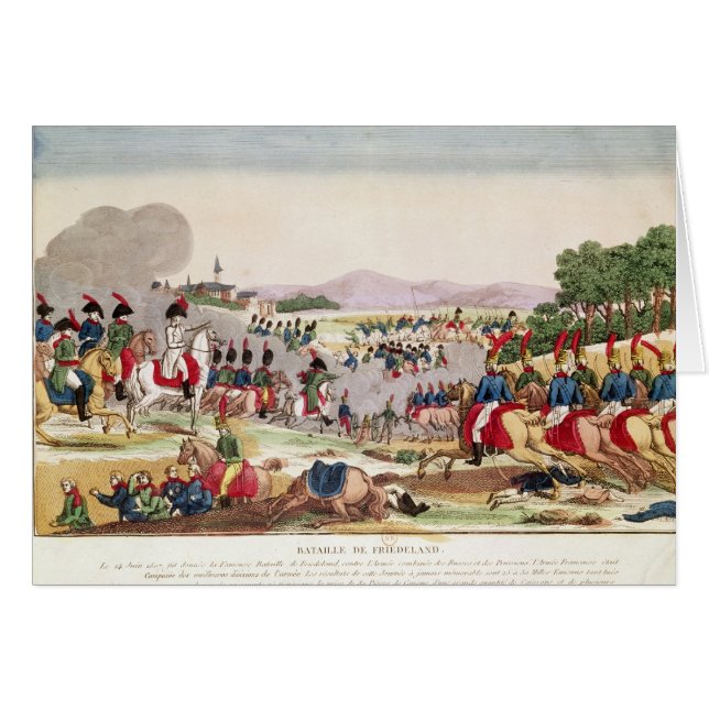 Striden av Friedland, 14th Juni 1807 2 Hälsningskort (Framsidan Horizontal)
