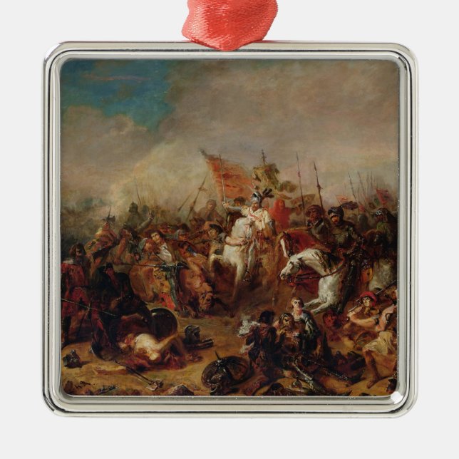 Striden av Hastings i 1066 Julgransprydnad Metall (Framsidan)