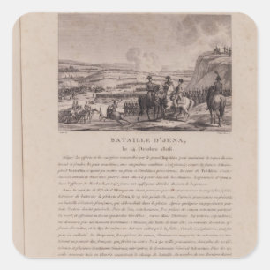 Striden av Jena, 14th Oktober 1806 Fyrkantigt Klistermärke