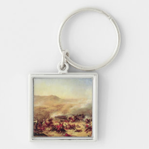 Striden av Mont Thabor, 16th April 1799 Fyrkantig Silverfärgad Nyckelring