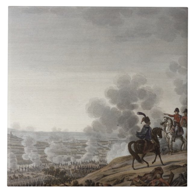 Striden av Moskvaen, 7 September 1812, engrav Kakelplatta (Framsidan)