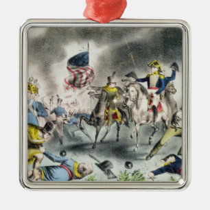 Striden av New Orleans, pub. Nathaniel Currier Julgransprydnad Metall