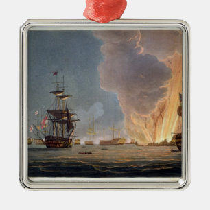 Striden av Nilen, 1st Augusti 1798 som inristas Julgransprydnad Metall