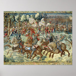 Striden av Pavia. Det för- av Charles V Poster