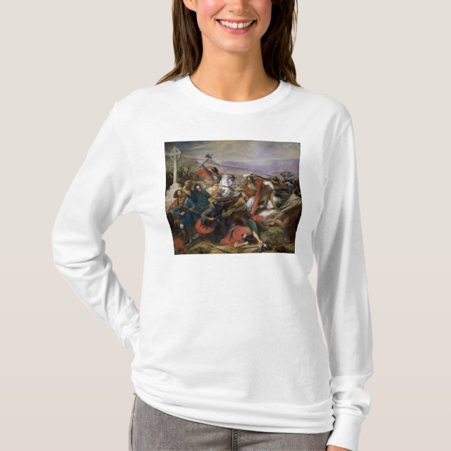 Striden av Poitiers som segras av Charles Martel Tee (Framsida)