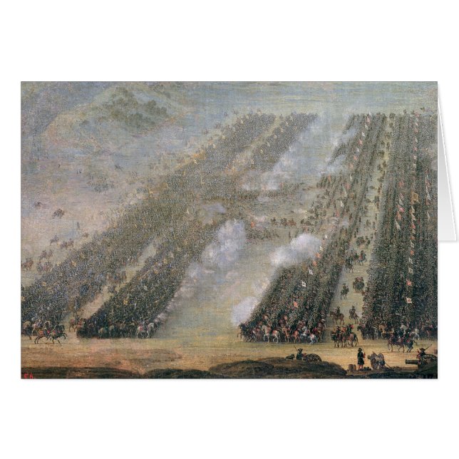 Striden av Poltava, 1750 Hälsningskort (Framsidan Horizontal)
