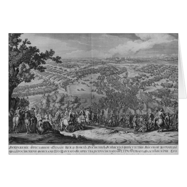 Striden av Poltava Hälsningskort (Framsidan Horizontal)