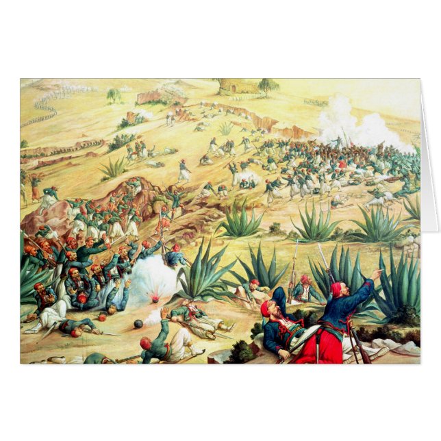 Striden av Puebla, 5 maj 1862 Hälsningskort (Framsidan Horizontal)
