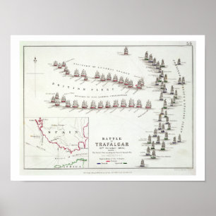 Striden av Trafalgar, 21st Oktober 1805, bren Poster