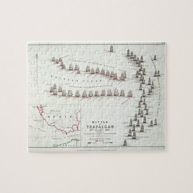 Striden av Trafalgar, 21st Oktober 1805, bren Pussel (Horisontell)