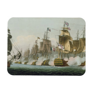 Striden av Trafalgar, 21st Oktober 1805, engrav Magnet