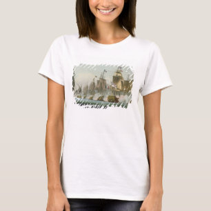 Striden av Trafalgar, 21st Oktober 1805, engrav Tee