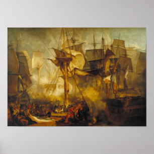 Striden av Trafalgar J. 1806 M. William Turner Poster